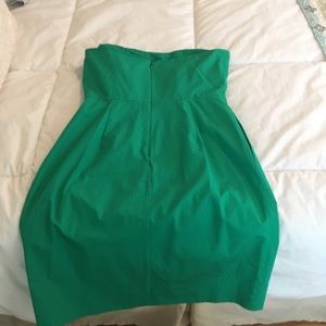 Celtic Green strapless J. Crew dress